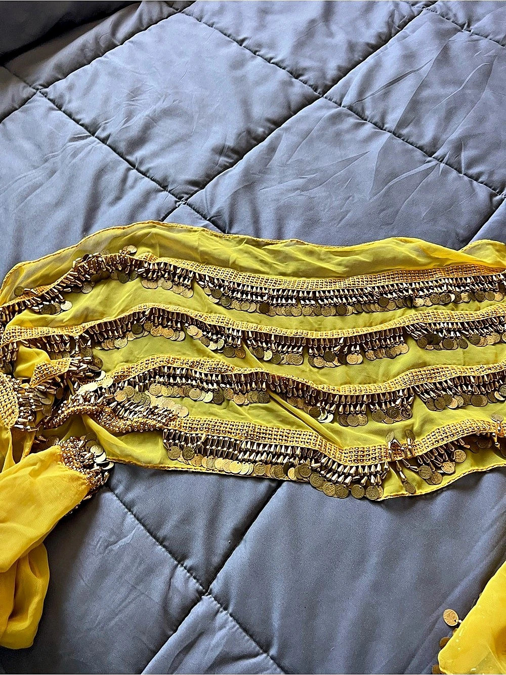 Yellow & Gold Coin Embellished Accessory